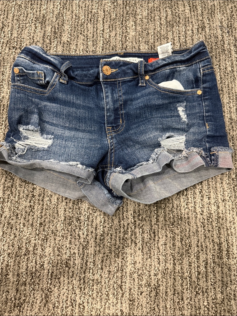 Celebrity Pink Distressed Blue Denim Women’s Shorts